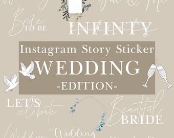 90+ Instagram Story Stickers - WEDDING EDITION