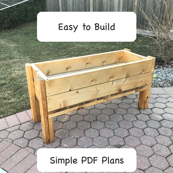 DIY Raised Planter Bed Download - PDF - Planter Box Plans - Plans - Elevated Garden Bed Design  - Wood Planter Instructions - Easy to Follow