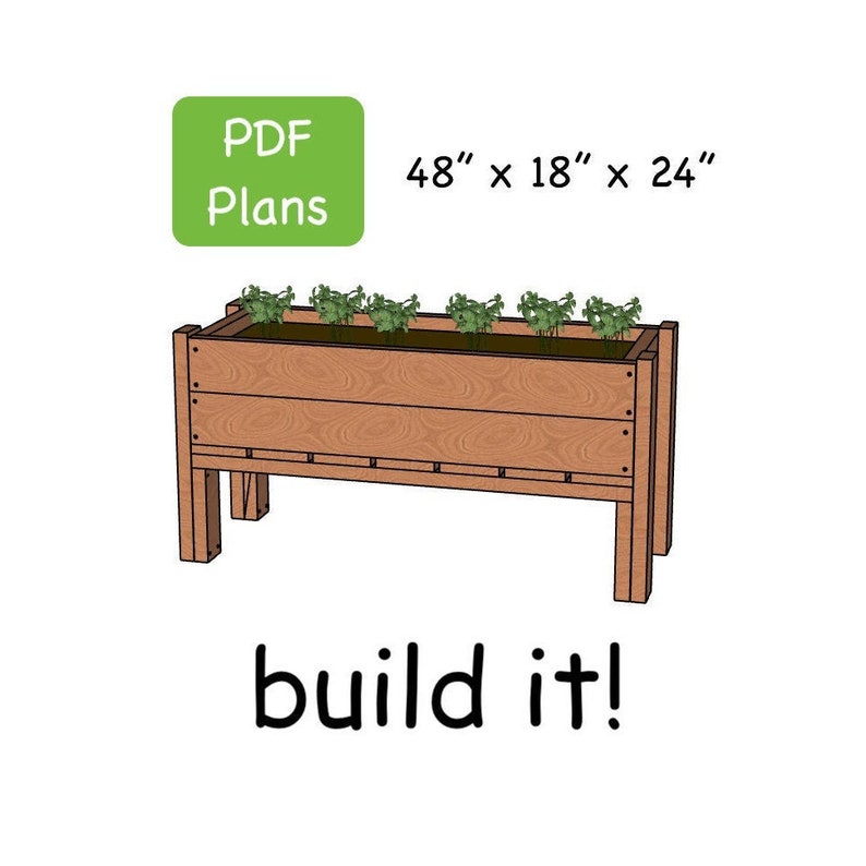DIY Raised Garden Bed Plans Cedar Planter Plans PDF Etsy