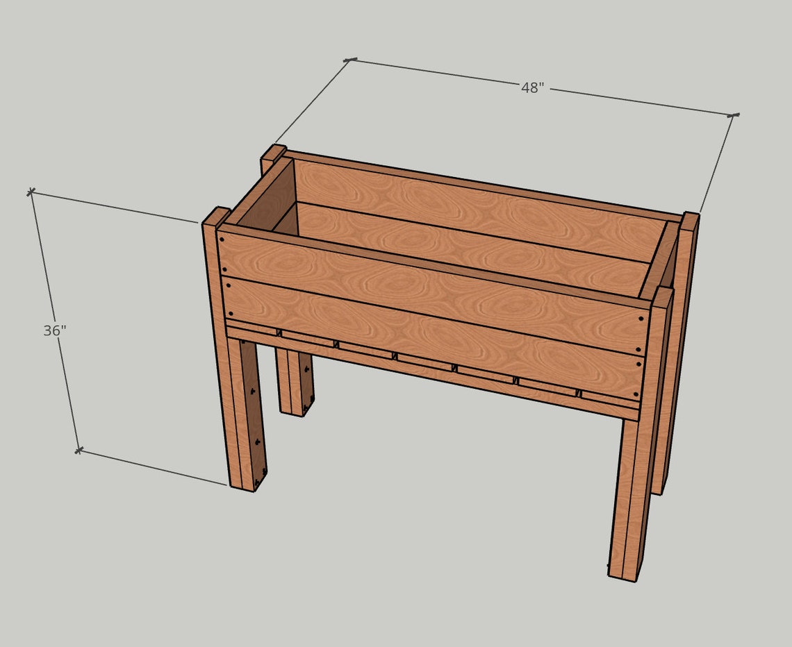 DIY Planter Box Download PDF Plans Raised Planter Bed Etsy Canada
