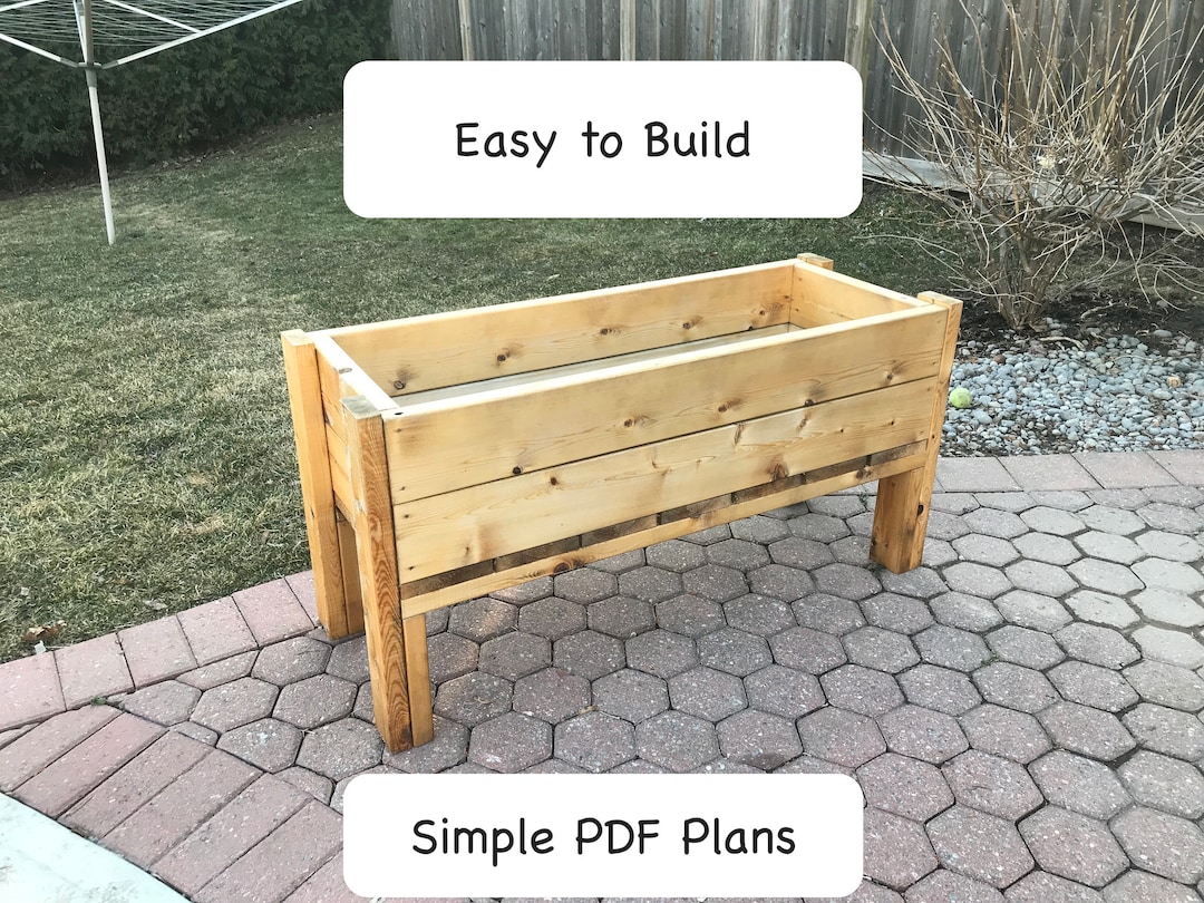 Raised Planter Plan, 8'x3' Veggie Planter Box With Stand Plan, Outdoor  Planter, Raised Garden Bed Plan, Wood Planter (Download Now) 