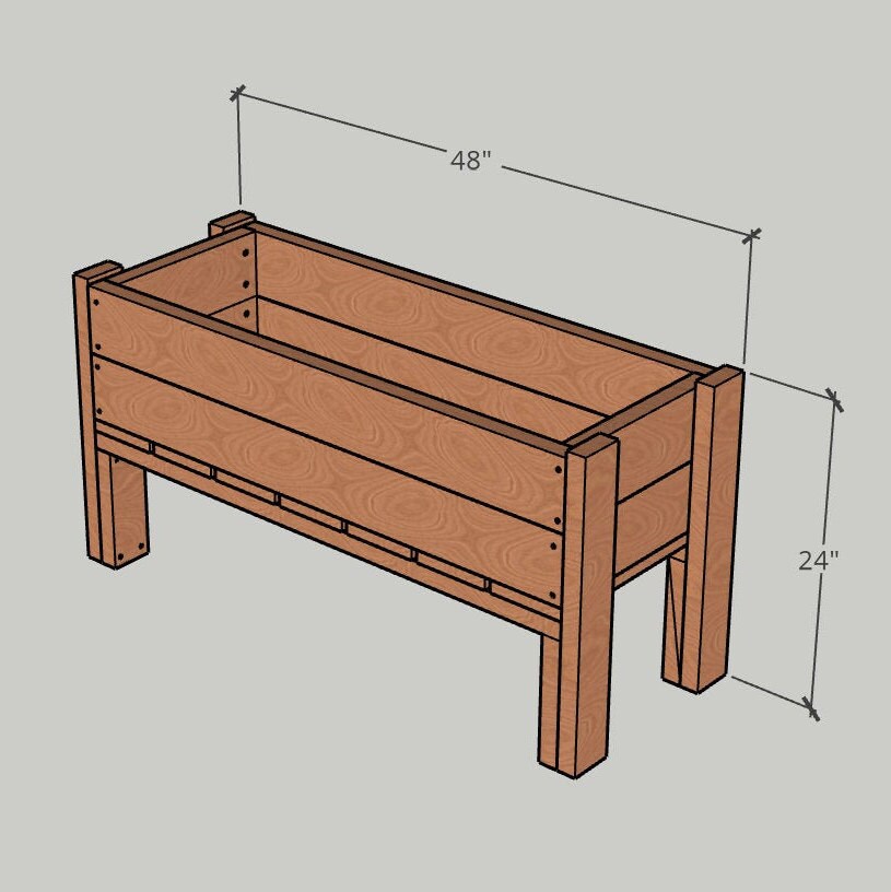 DIY Raised Garden Bed Plans Cedar Planter Plans PDF Etsy Canada
