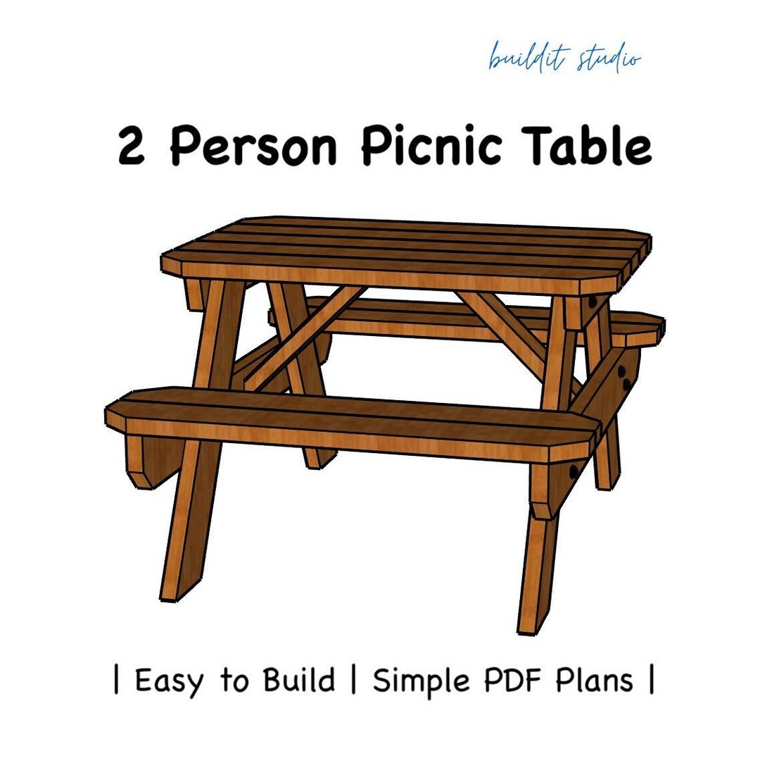 DIY Picnic Table Picnic Table Plans Woodworking Plans Etsy
