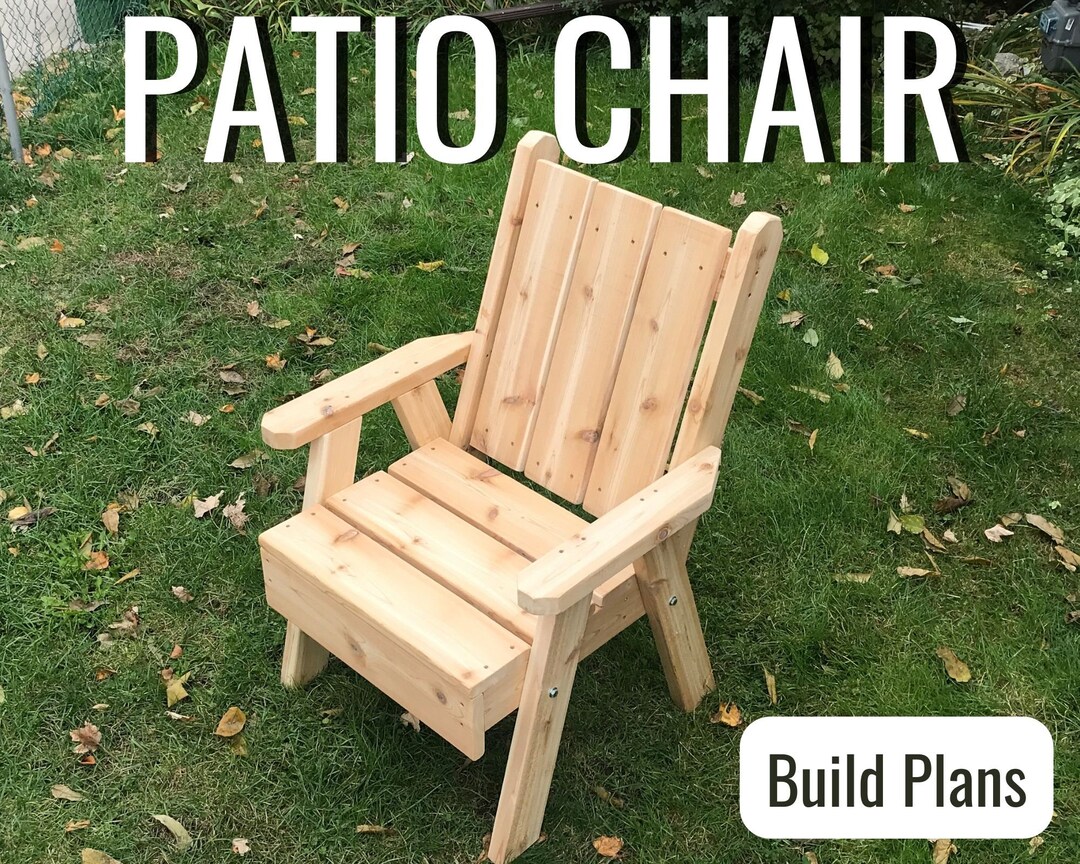 DIY Outdoor Chair How to Build Easy Woodworking Plans Etsy