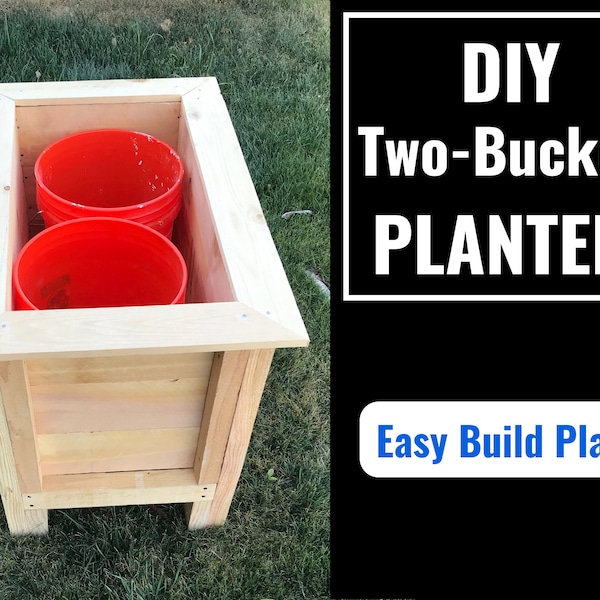 DIY Planter Plans - Bucket Planter Plans - DIY Raised Planter Box  - Wood Planter Plans - Garden Ideas - Planter Ideas - Outdoor Planter