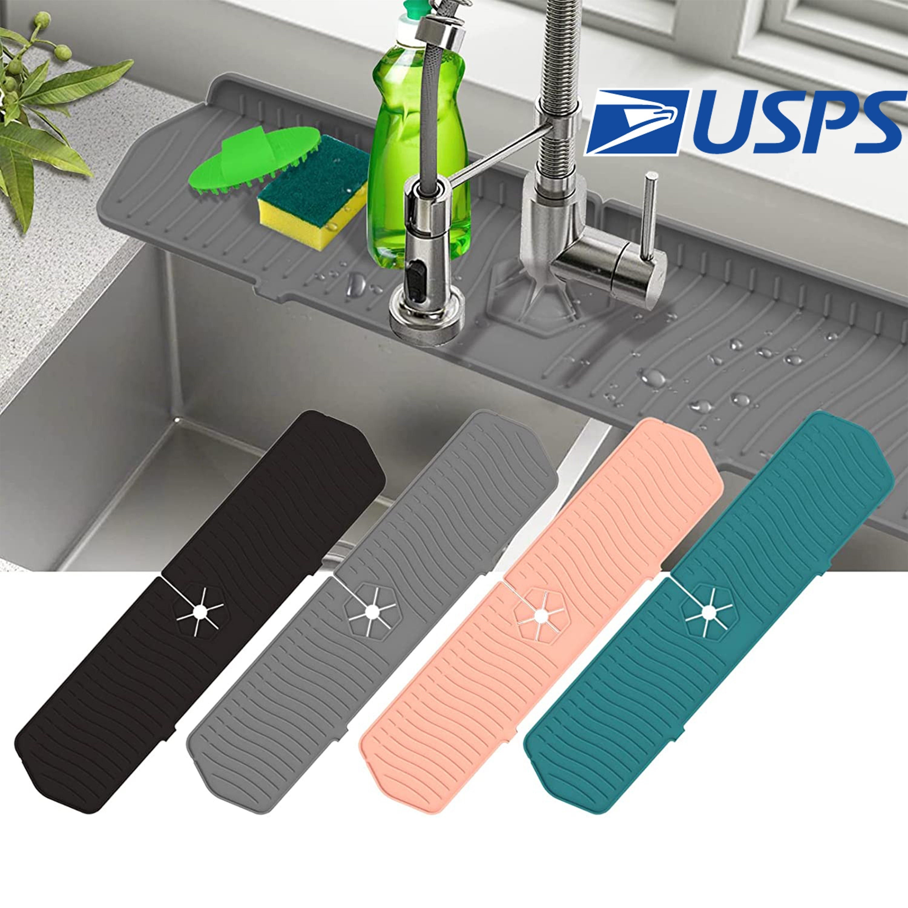 Silicone Sink Drain Mat Catcher for Kitchen Sink Faucet Etsy UK