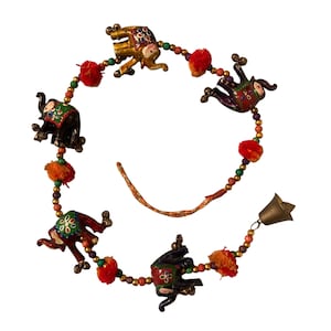 Kunsthandwerk Indischer Elefant Wandbehang Türknauf Glocke Dekor