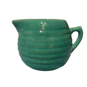 Vintage Bauer Pottery Grön Stor Gräddkanna Ringware