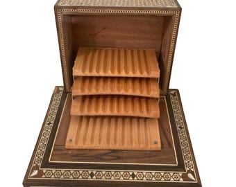 wooden musical cigarette box Vintage Music Dispenser Vintage Musical Japanese Cigarette Dispenser
