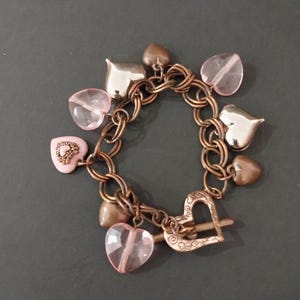 Pink Heart Charm Bracelet
