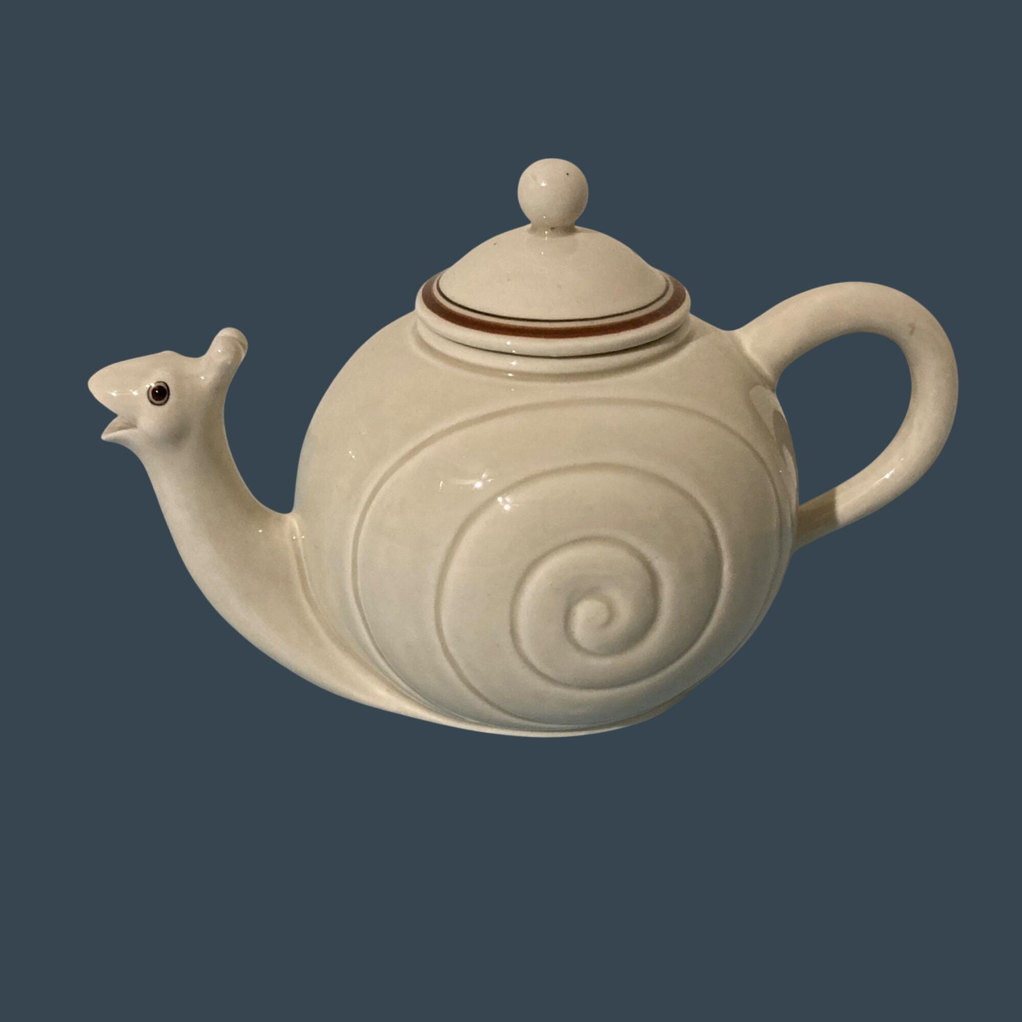 Vintage 1976 Fitz and Floyd Snail Porcelain Teapot Japan Scarce - Etsy