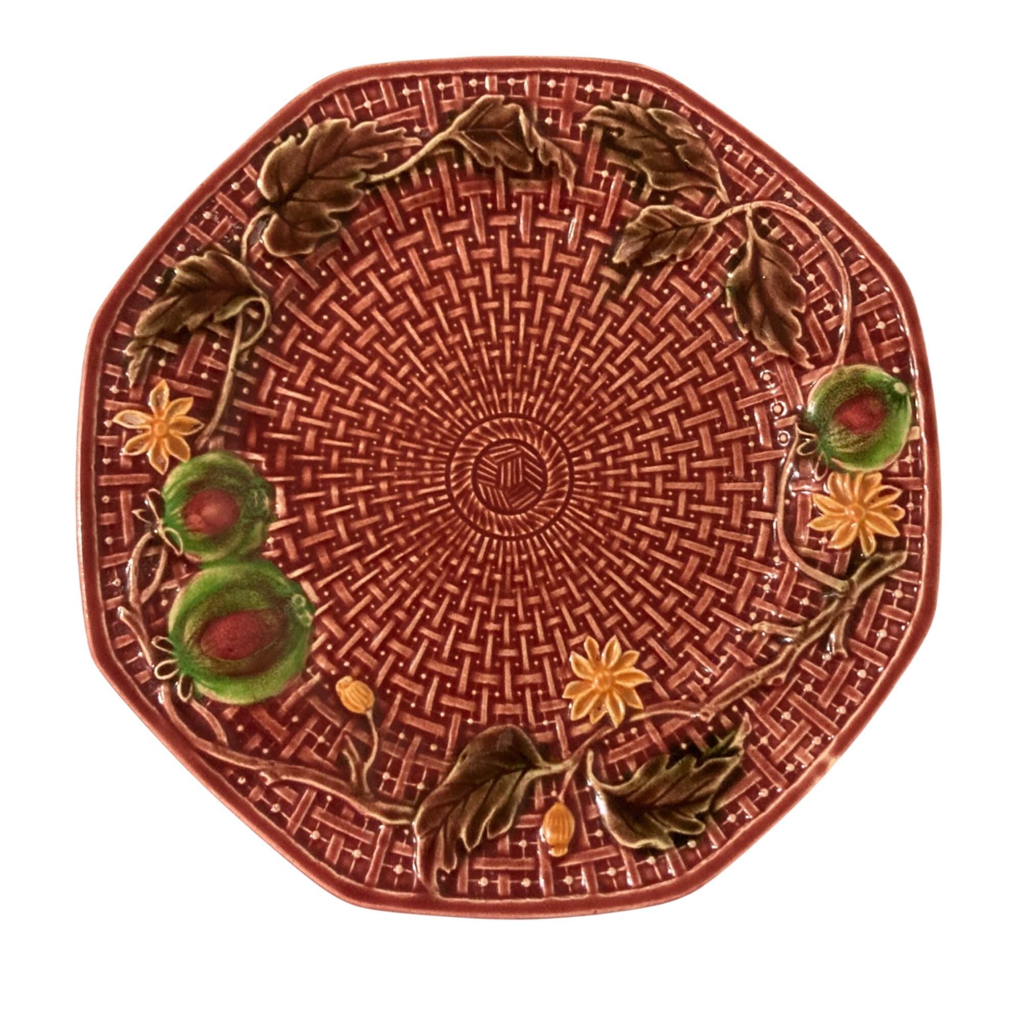 Antique Red Plates - Etsy