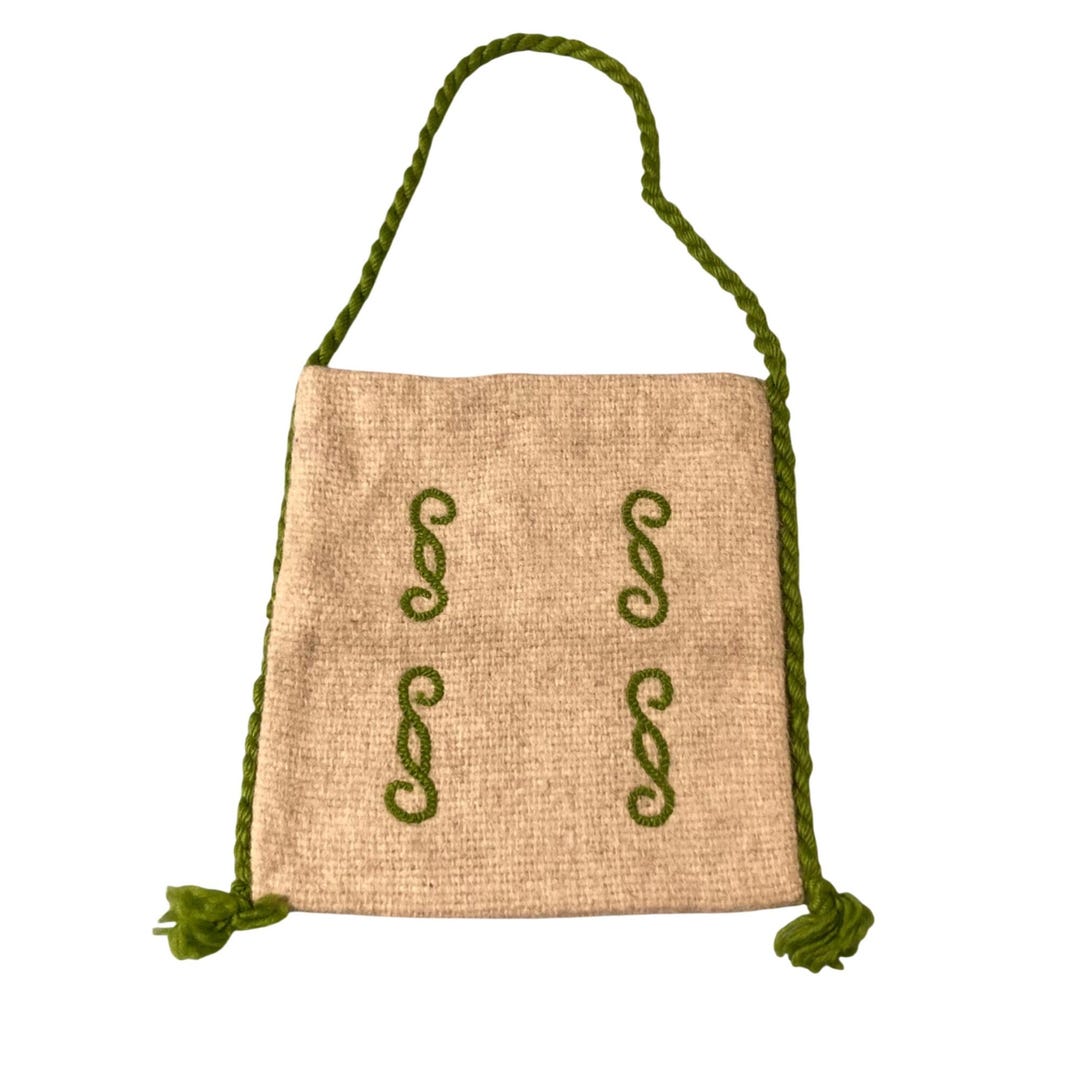 Handmade Green Design Greek Woven Wool Mix Tagari Bag Made in Greece - Etsy
