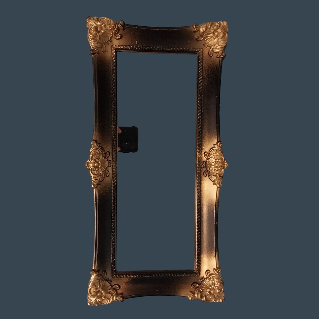 Vintage Turner Wall Mirror Vintage Black & Gold Gothic Hollywood Regency Mirror - Etsy