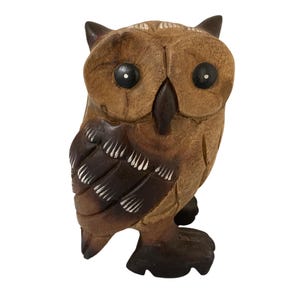 Eulenfigur Handbemaltes Holz