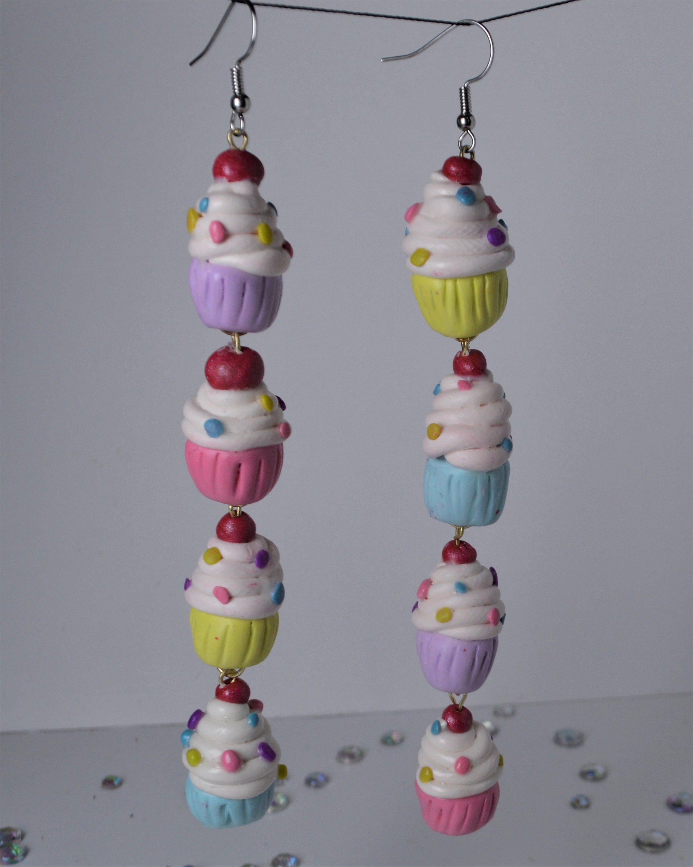 Cupcake Earrings POLYMER CLAY EARRINGS Foodie Gifts Etsy UK