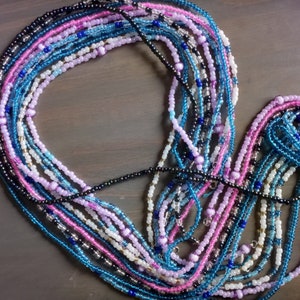Adjustable African Waist Beads – Handmade Glass Beads for Maturity, Weight Management Beads, Summer Jewelry, Wedding, or Everyday Jewelry
