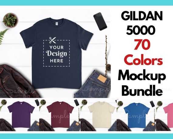 Gildan 5000 Mockup Bundle,Gildan 5000 Tshirt Colors,g500 color,Gildan tshirt mockup,Gildan 5000 black white,g500 mockup,Gildan 5000 Flat lay