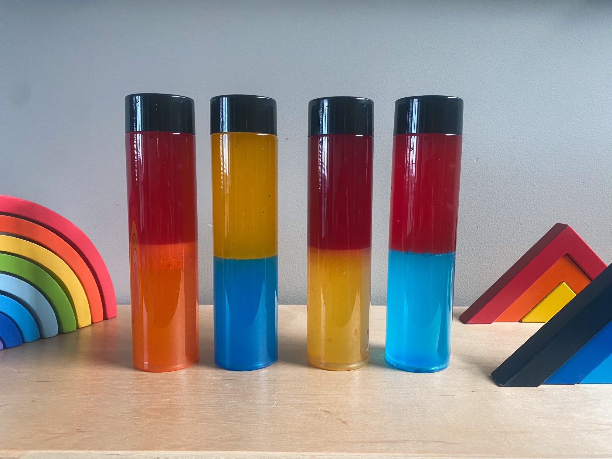 Color Changing Sensory Bottle; Kids Gift; Calming Jar; Multi Colored Sensory Bottle;...