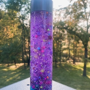 Sensory Bottle; Kids Gift; Calming Jar; Sensory Toy; Glitter Gift; Handmade; Montessori; Birthday; Gifts; Purple; Princess