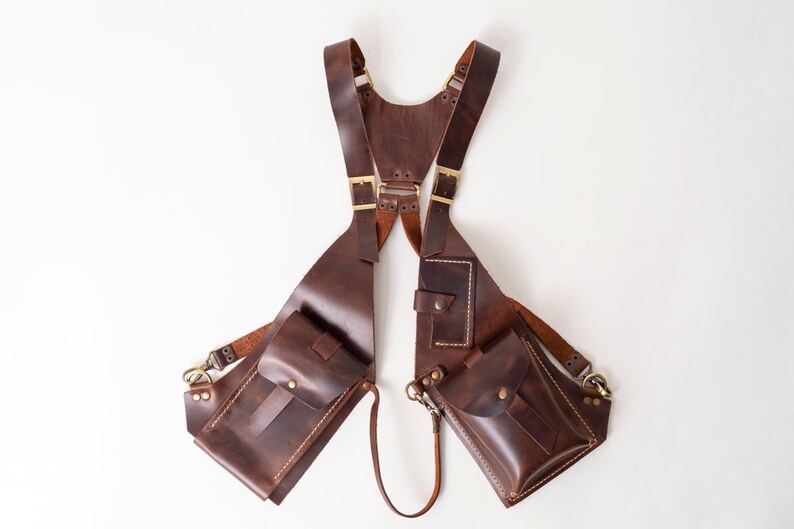 Mahogany Leather Shoulder Holster Bag Leather Pocket Holster Etsy