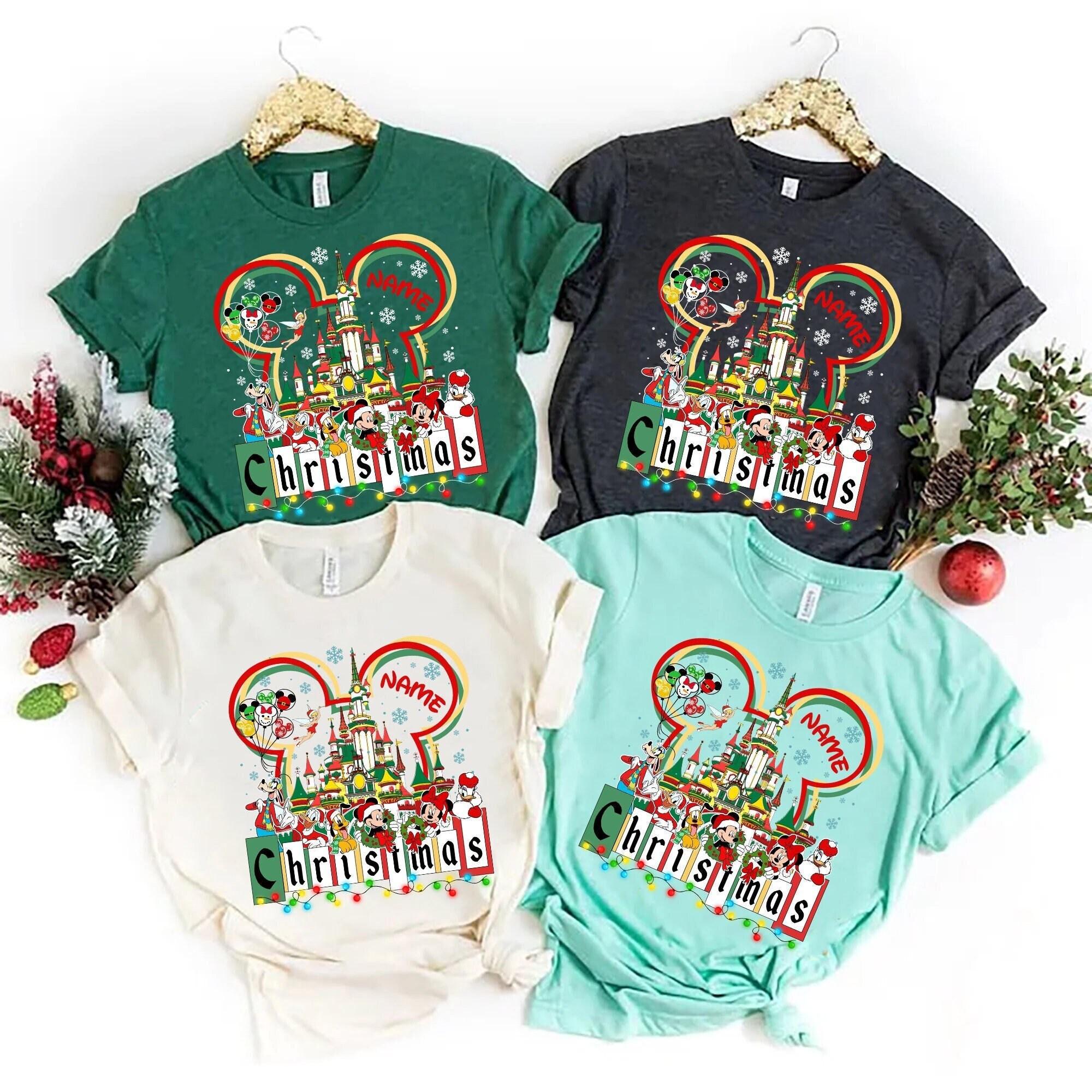 Discover Personalized Disney Christmas Family Shirts