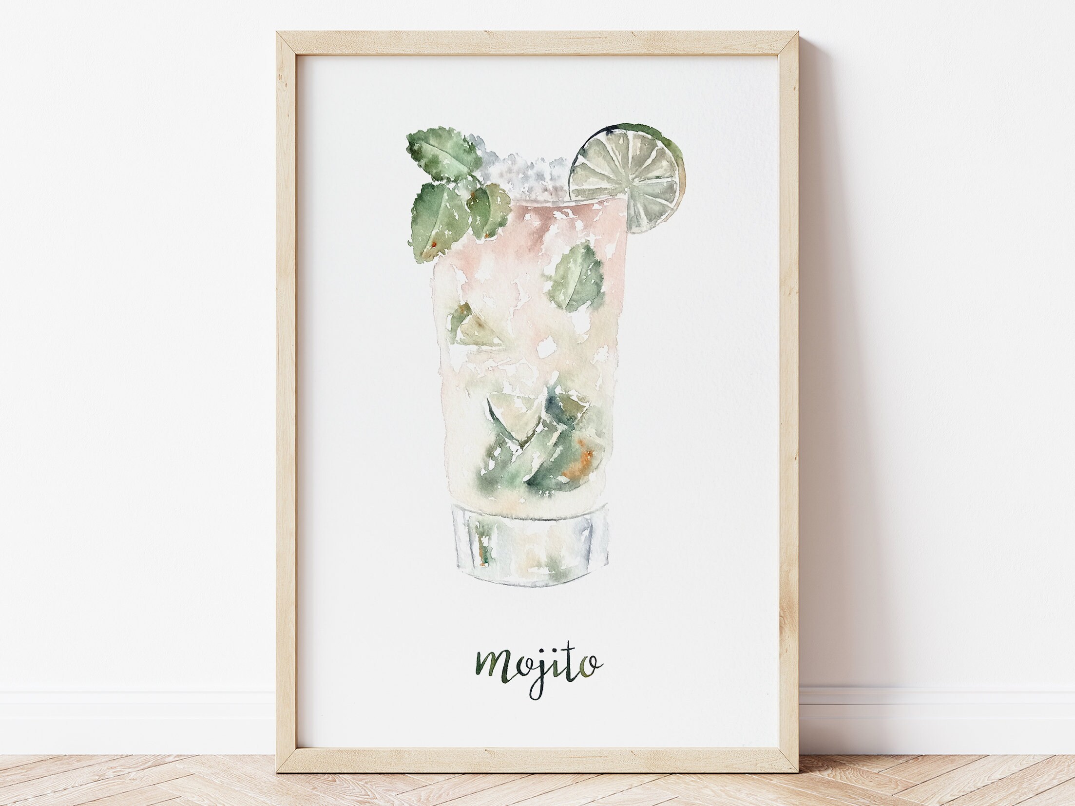 Original Mojito Watercolor Hand Painted Cocktail Poster Lime Etsy Original Mojito Watercolor Hand Painted Cocktail Poster Lime Etsy