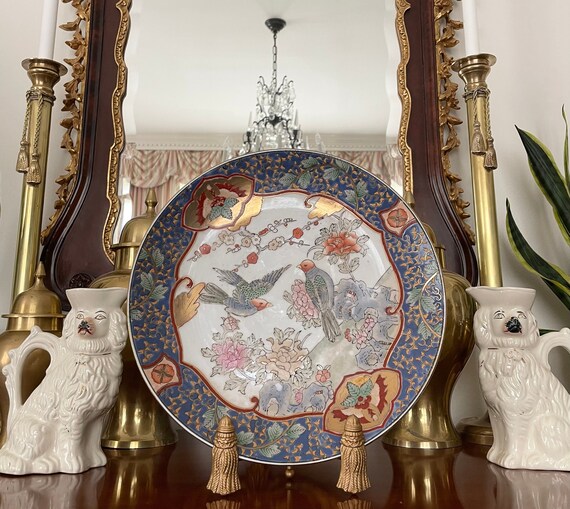 Large Asian Decorative Plate Etsy