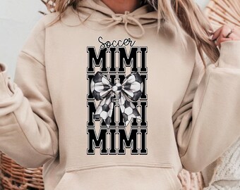 Soccer Mimi Png, Soccer Bow, Game Day Png Cute Soccer Png, Digital Download Instant Digital Only Coquette Soccer Mimi T-shirt Design