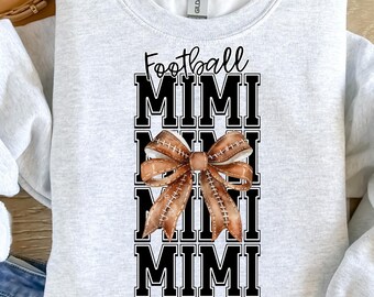 Football Mimi Png, Football Bow, Game Day Png. Fall Football Png, Digital Download Instant Digital Only Coquette Football Mimi Design