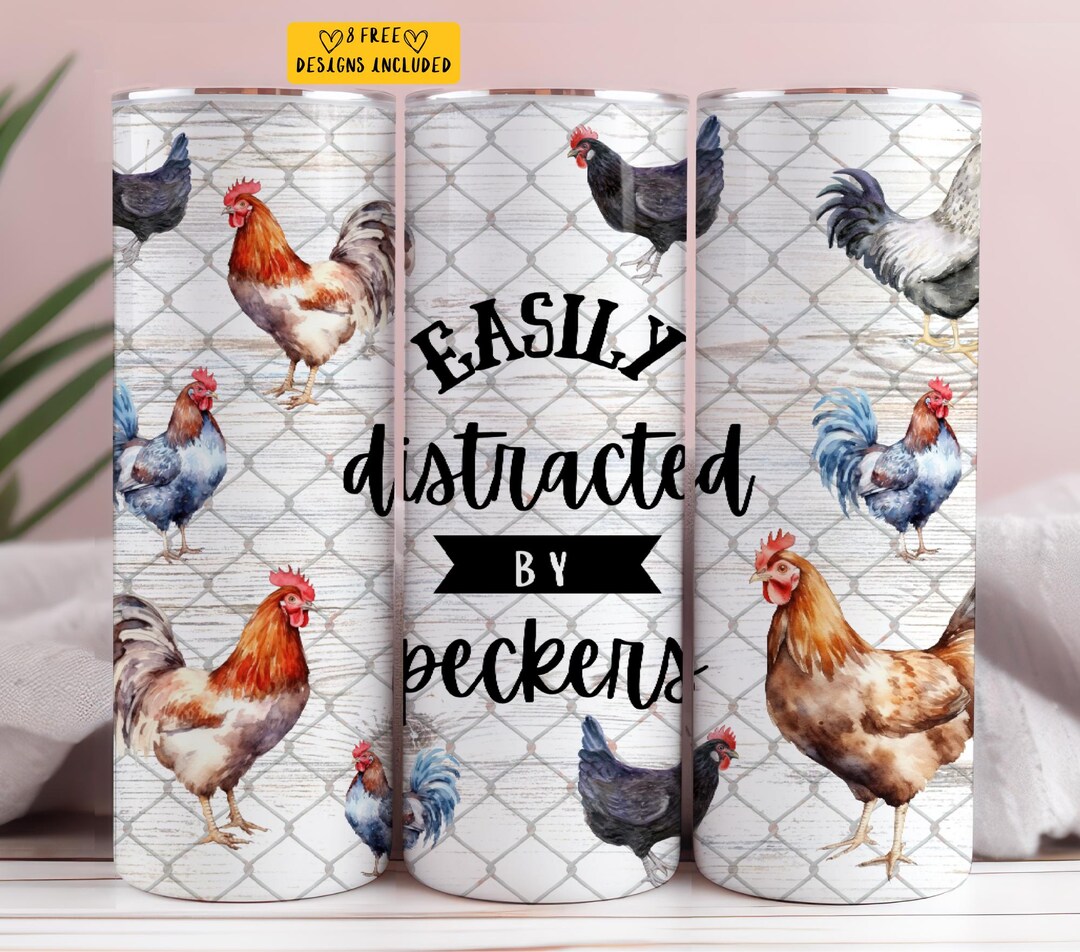 Funny Chicken Tumbler Wrap PNG 20 Oz Skinny Tumbler Sublimation Design ...