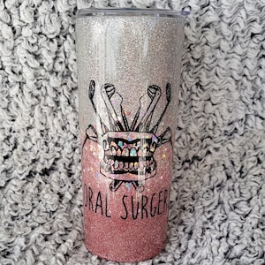 Custom Oral Surgery Glitter Tumbler