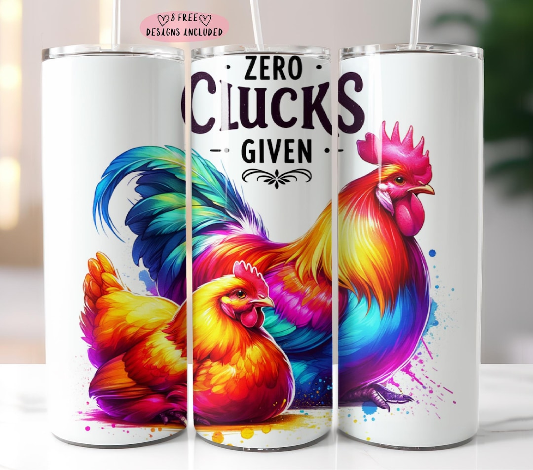 Funny Chicken Tumbler Wrap PNG 20 Oz Skinny Tumbler Sublimation Design ...