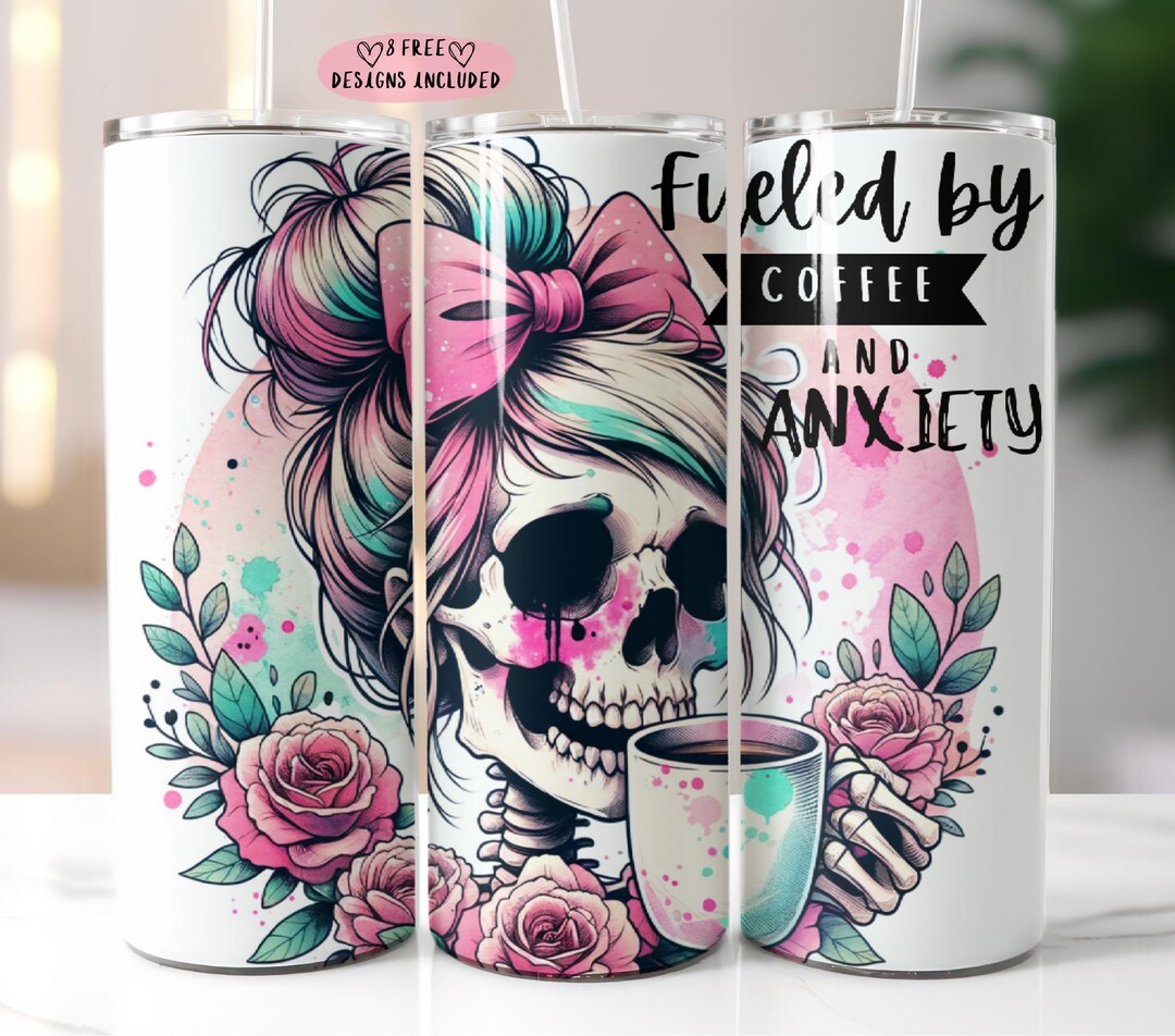 Coffee 20 Oz Skinny Tumbler Sublimation Design Digital Download PNG ...