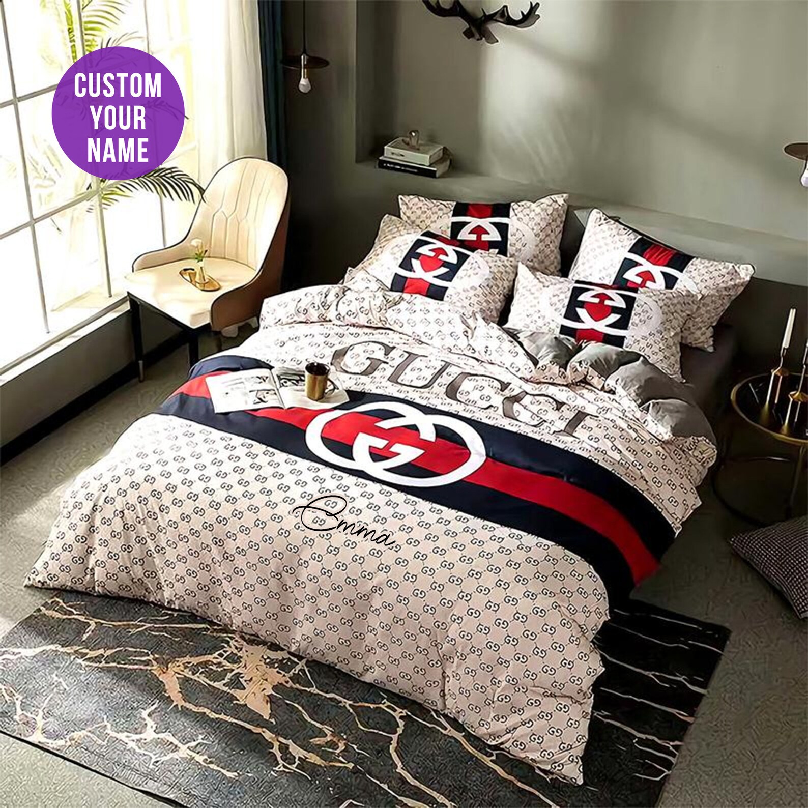 Luxury brand bedding set high end bedding set luxury bedding etsy