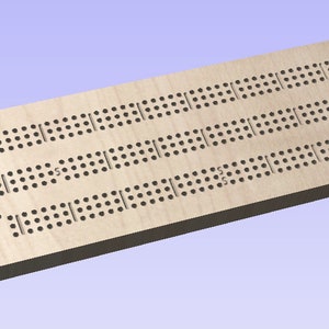 Cribbage Board CNC file 4.5&quot;x15&quot; crv/dxf/svg