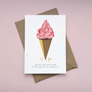 Ilustrado, Tarjeta de aniversario, Tarjeta Cornetto