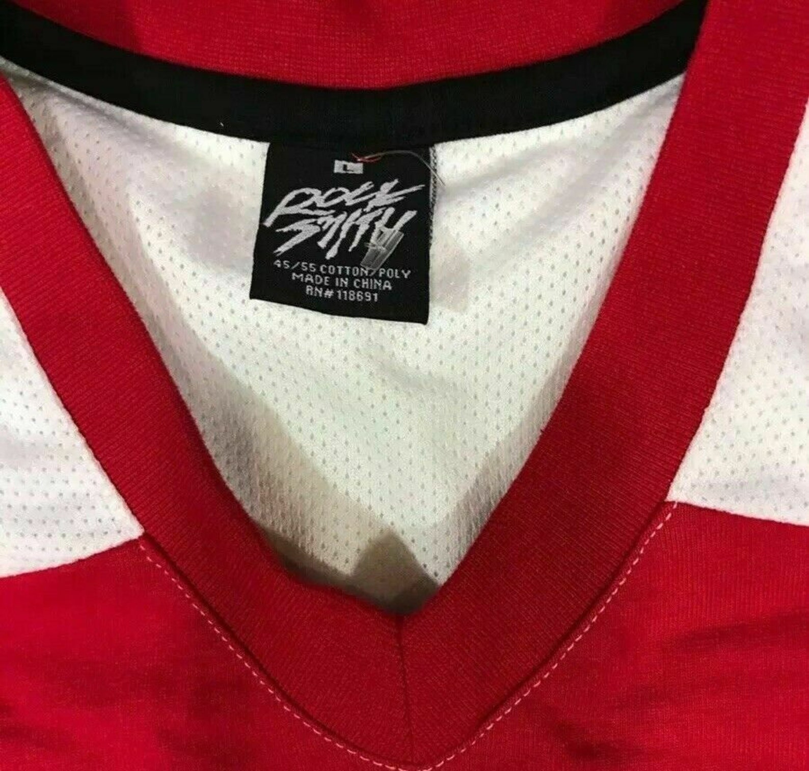 Rocksmith Hockey Jersey Adult Large Red White Hip Hop Rap Etsy