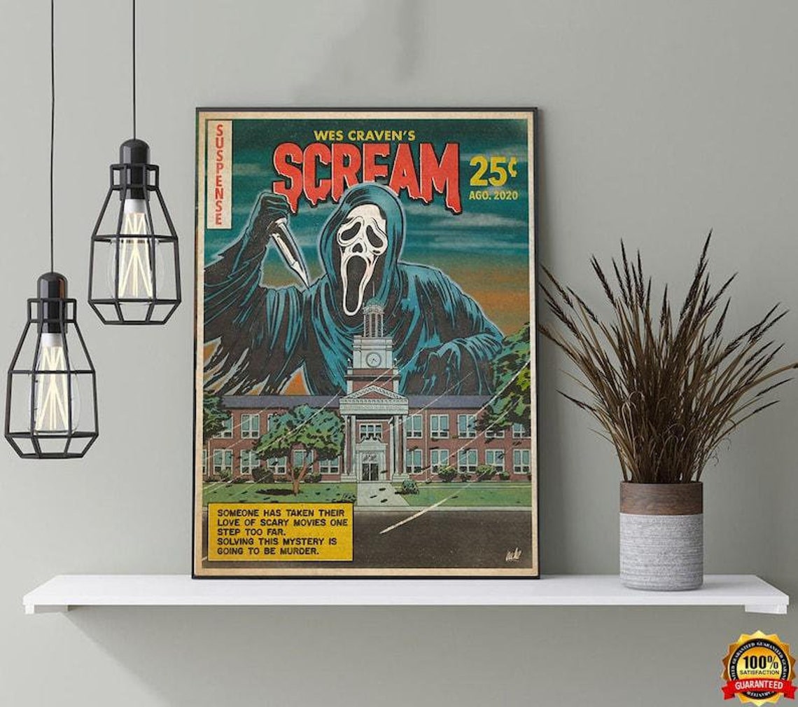 SCREAM Movie Canvas Poster Horror Movie Home Decor Horror Etsy