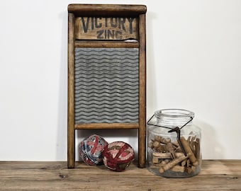ビンテージウォッシュボード Antique Pearl Glass Washboard, Canadian Woodware Co. No. 801