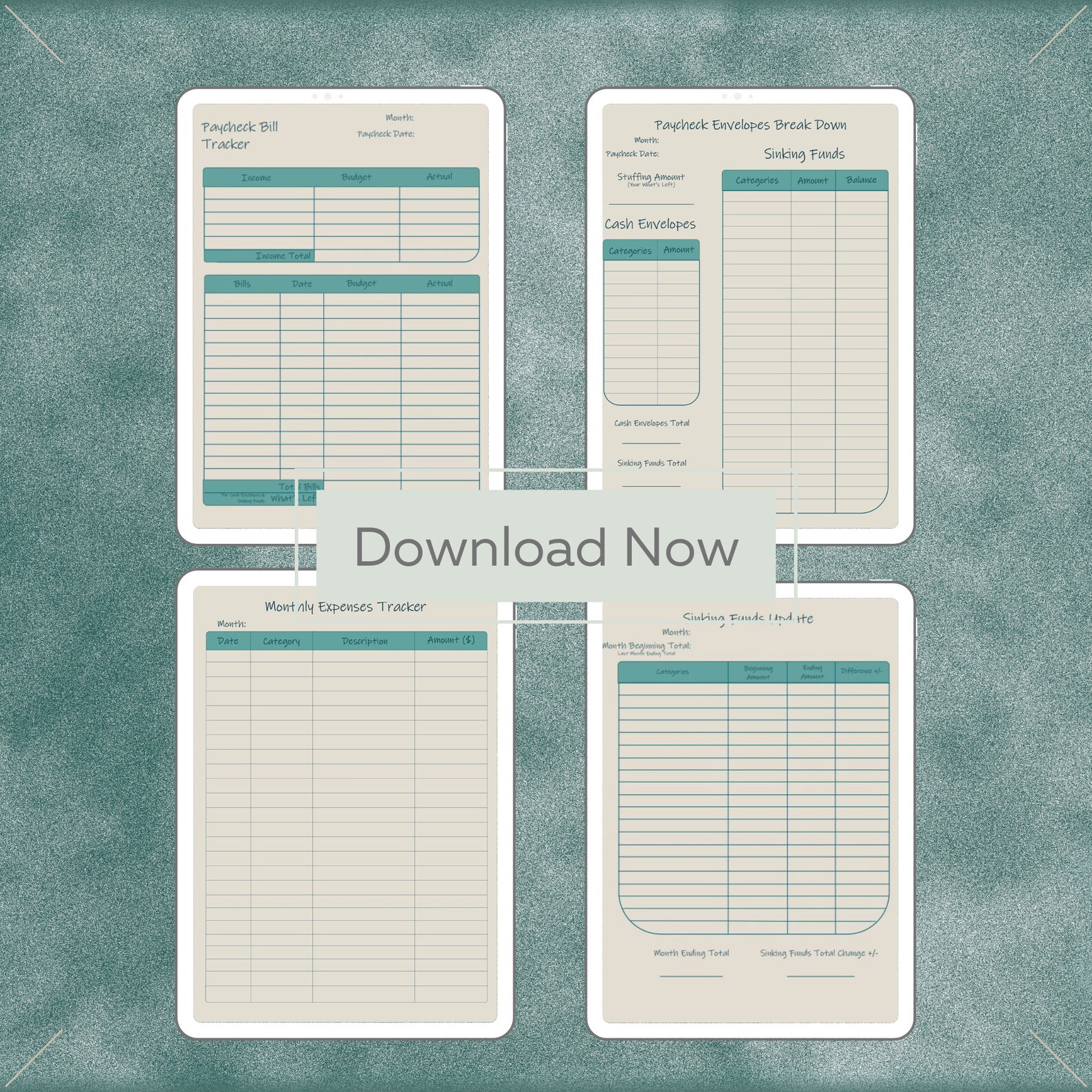 Simple Paycheck Budget Book Etsy