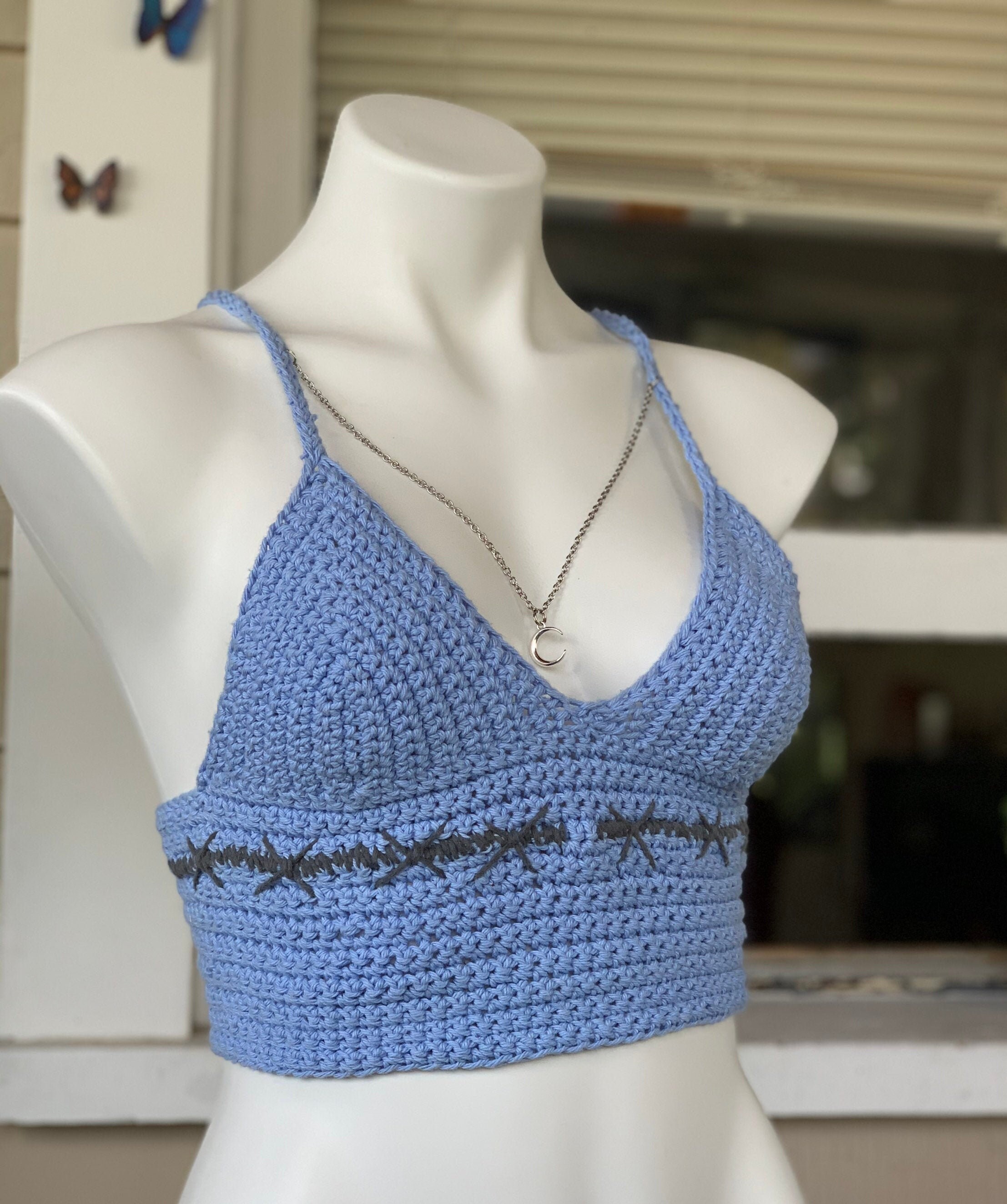 Barbed wire crochet top | Etsy