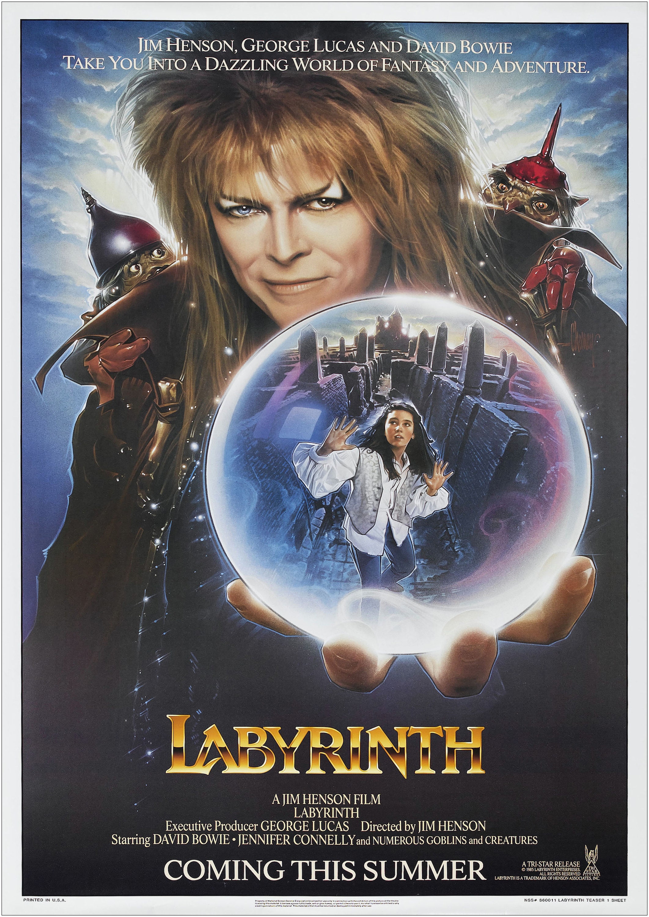 Labyrinth Classic David Bowie Movie Art Large Poster Print Etsy