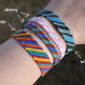 Custom Personalized Woven Friendship Bracelets: Stripe Pattern