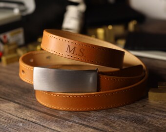 Womens Leather Belt for Women Custom Simple belt for her gift for her