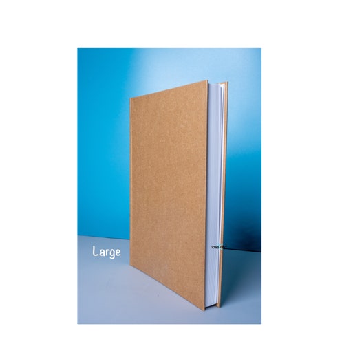 Set of 2 Large Sketchbook Blank Pages Notebook Kraft Hard Etsy