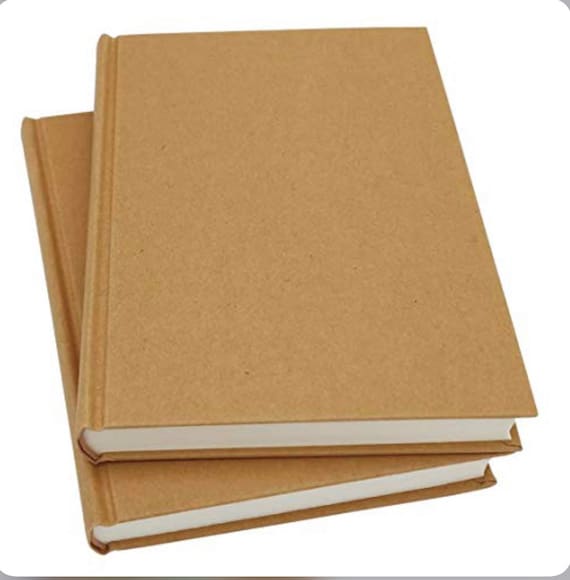 Set of 2 Large Sketchbook Blank Pages, Notebook, Kraft Hard Cover Journal, Hardcover  Sketchbook, Art and Drawing 