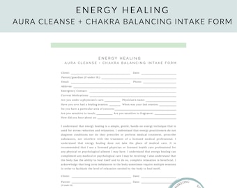 Energy Healing - Aura Cleanse + Chakra Balancing Intake Form