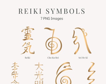 Gold Reiki Symbols - Gold Reiki Clipart - Gold Reiki PNG
