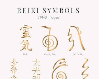 Gold Reiki Symbols - Gold Reiki Clipart - Gold Reiki PNG